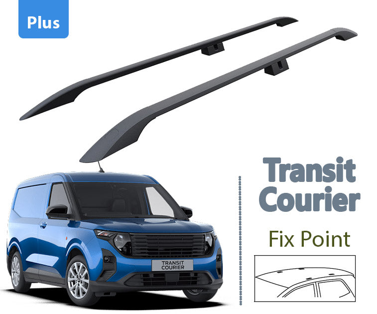 Ford Yeni Courier Aluminium Tavan Çıtası Plus Serisi Siyah 2023- Sonrası