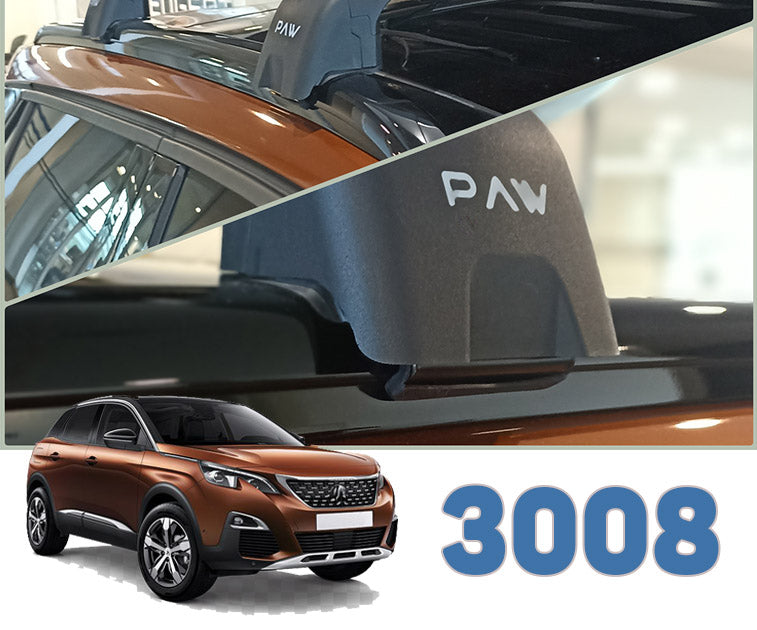 Peugeot 3008 2017- Sonrası Tavan Ara Atkısı Tavan Taşıyıcı Sistemleri Paw Pro 4 Siyah