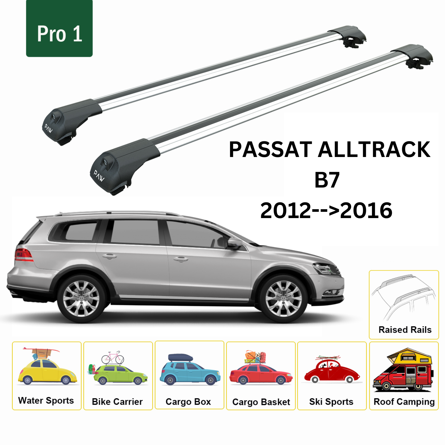 Volkswagen Passat Alltrack B7 Tavan Ara Atkısı Tavan Sistemleri Paw Pro 1 Gri 2012-2016-1