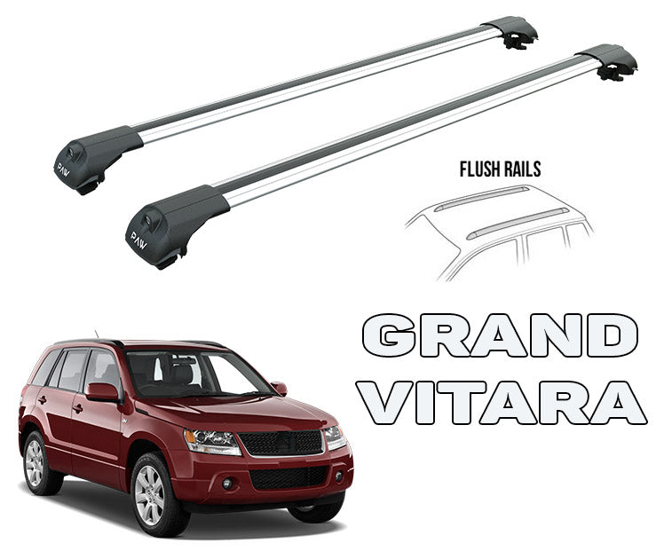 For Suzuki Grand Vitara 2005-2014 Roof Rack System Carrier Cross Bars Aluminum Lockable High Quality of Metal Bracket Silver