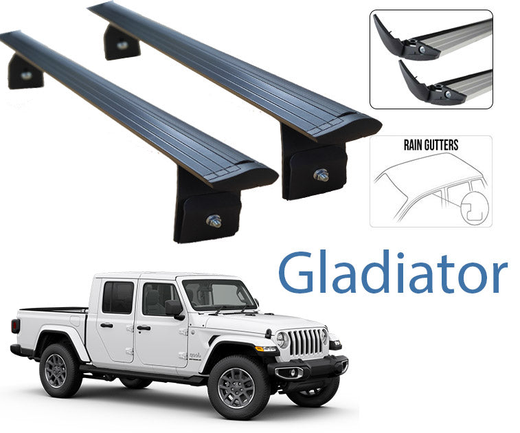Jeep Gladiator JT 2020- Sonrası Aleminium Tavan Taşıyıcı Ara Atkısı Sistemleri, Siyah-2