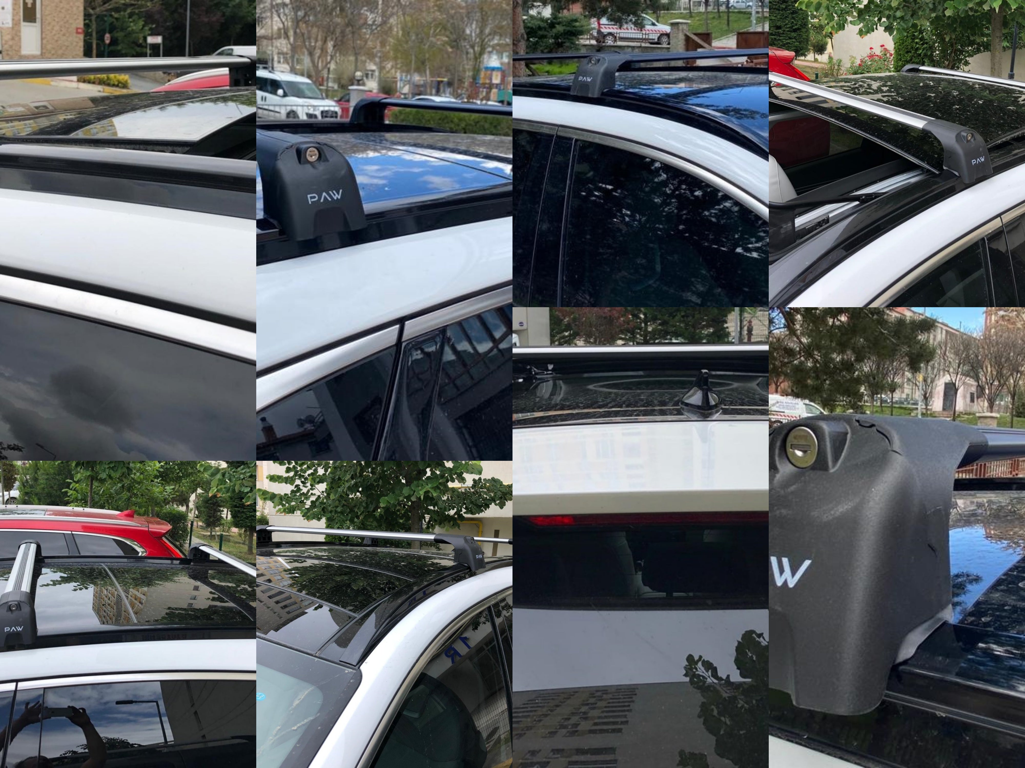 Audi A6 SW 2018- Sonrası  Roof Rack System, Aluminium Cross Bar, Metal Bracket, Flush Rail, Gri-4