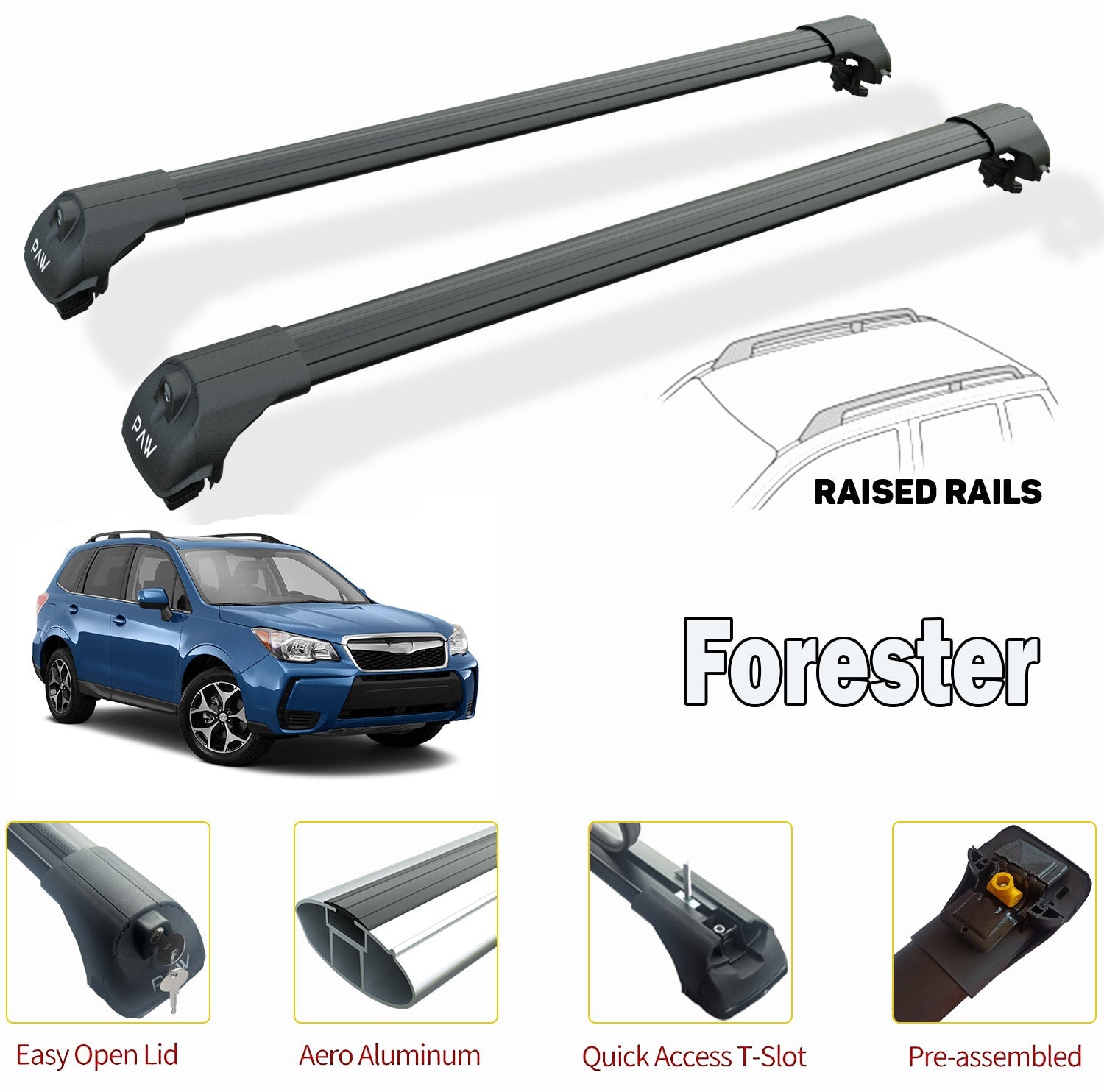 Subaru Forester Tavan Ara Atkısı Tavan Sistemleri Siyah 2013-2018-2