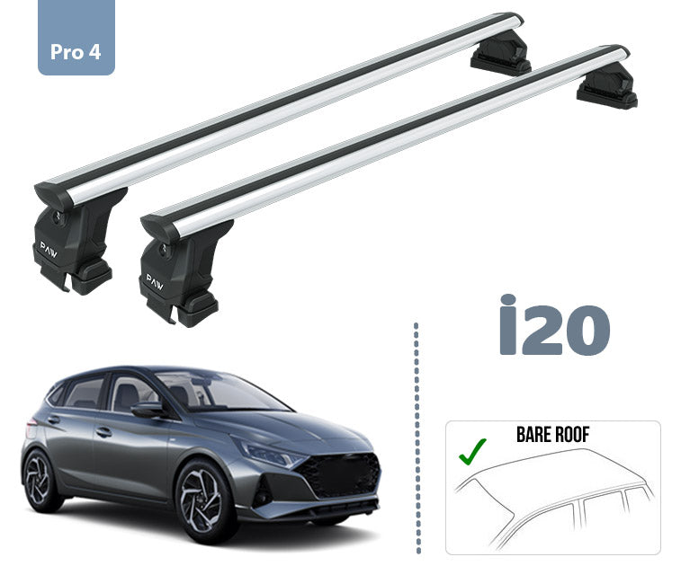 Hyundai i20 2020- Sonrası Ara Atkısı Tavan Taşıyıcı Sistemleri Paw Pro 4 Gri