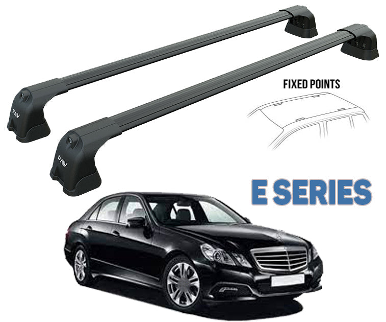 For Mercedes E Series W213 2016-Up Roof Rack System Carrier Cross Bars Aluminum Lockable High Quality of Metal Bracket Black