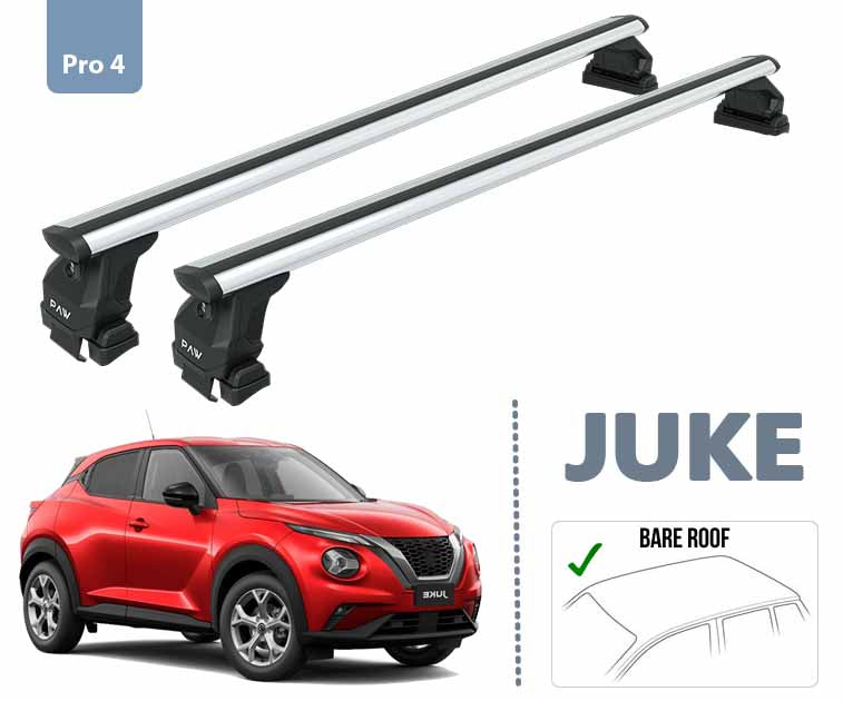 Nissan Juke Roof Rack System Carrier Cross Bars Aluminum High Quality of Metal Bracket Silver 2018- Up