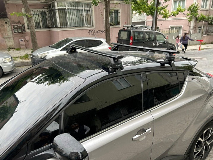 Toyota Yeni CHR Oluksuz Ara Atkısı Tavan Taşıma Sistemleri Pro 4 Siyah
